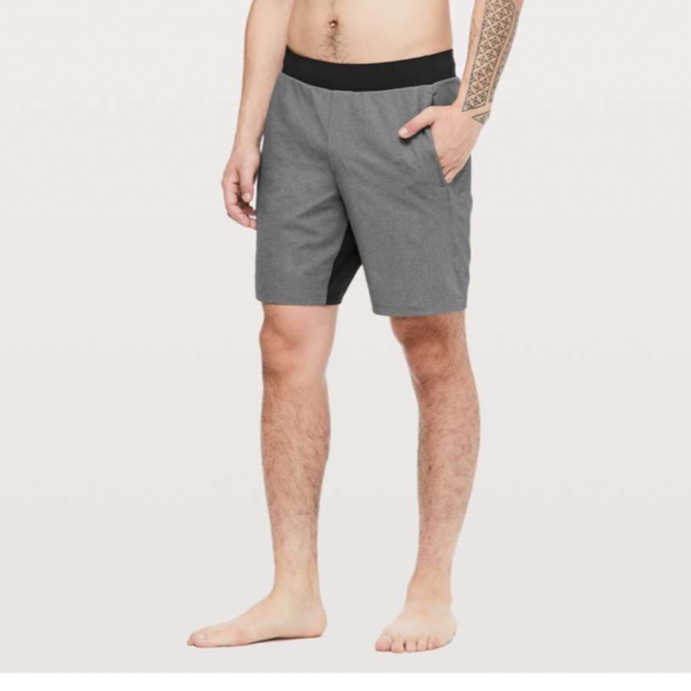 Lululemon T.H.E. Short Liner Amphibious Gray x Black Size M